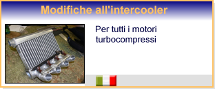 Preparazione motore; modifiche all'intercooler'